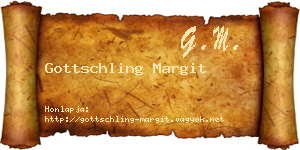 Gottschling Margit névjegykártya